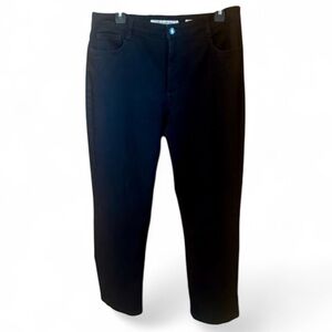 Jones New York Straight Jeans Black 14 Short Bling Pockets Petite date Night EUC